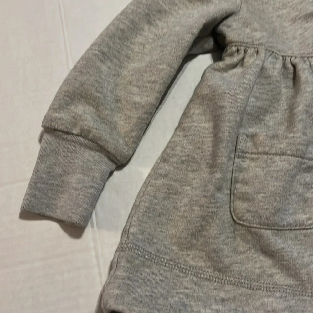 Ralph Lauren-18 months-gray-cotton blend, jersey knit, L/S,button-down jacket.